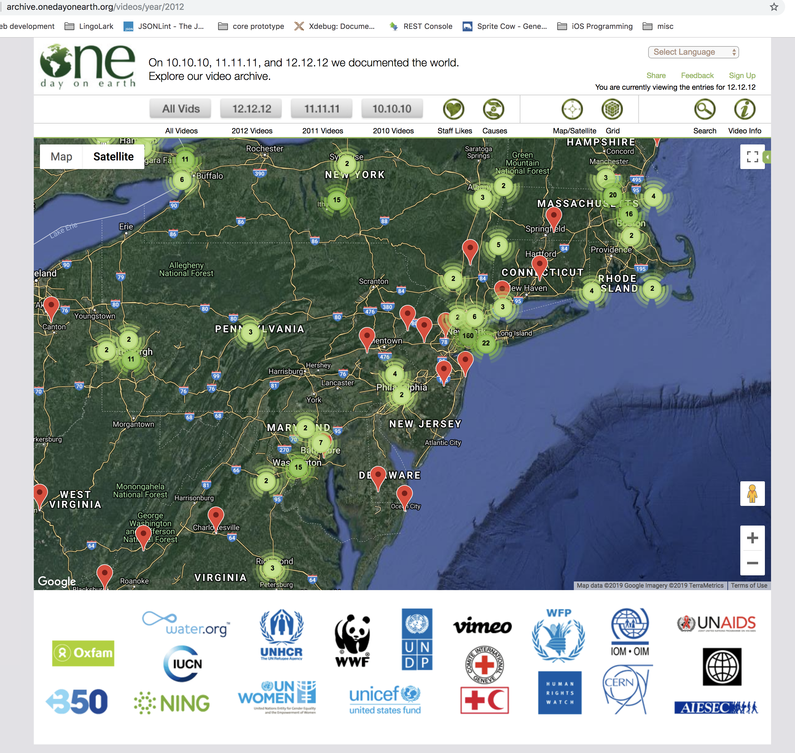 One Day on Earth Archive Map